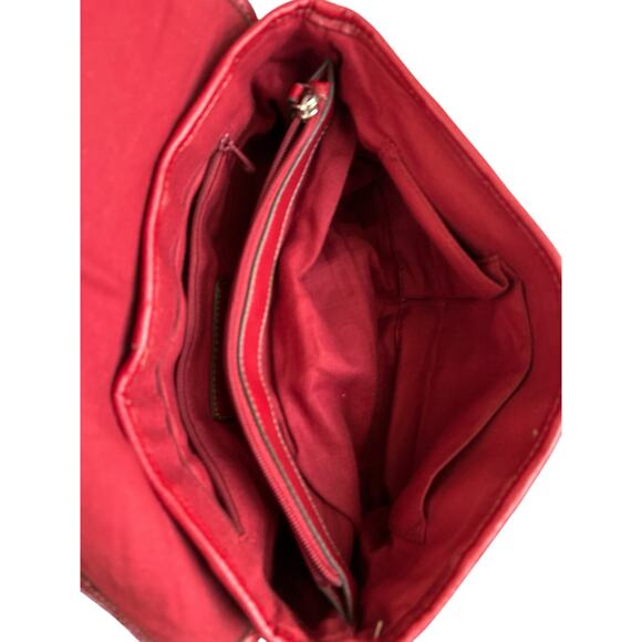 Vintage Y2K Relic by Fossil Red Vegan Leather Shoulder Bag Handbag - Picture 8 of 9